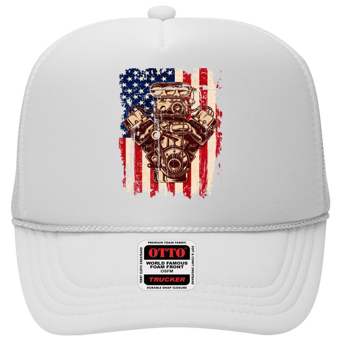 Vintage American Muscle Car Engine Trucker Hat
