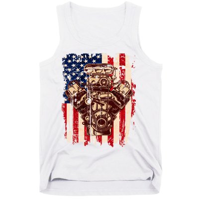 Vintage American Muscle Car Engine Tank Top