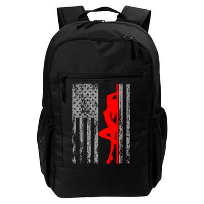 Vintage American Pole Dancer Stripper USA Flag Backpack