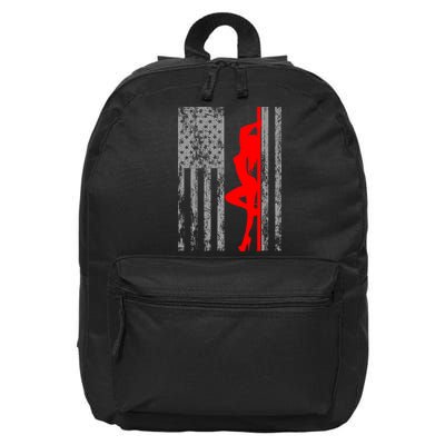 Vintage American Pole Dancer Stripper USA Flag 16 in Basic Backpack