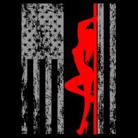 Vintage American Pole Dancer Stripper USA Flag Premium T-Shirt