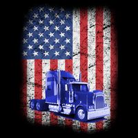 Vintage American Trucker USA Flag Doggie Tank