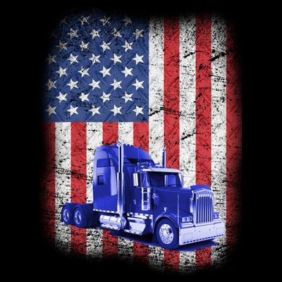 Vintage American Trucker USA Flag T-Shirt
