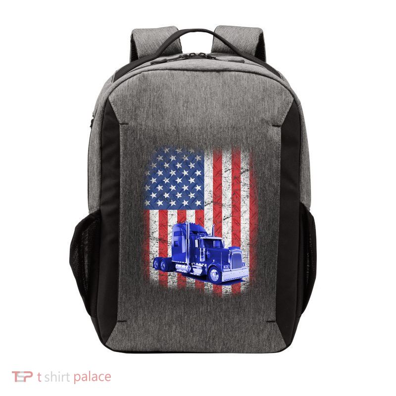 Vintage American Trucker USA Flag Vector Backpack