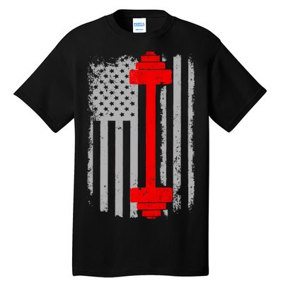 Vintage American Weight Training Flag Tall T-Shirt