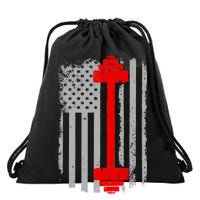 Vintage American Weight Training Flag Drawstring Bag