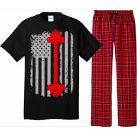 Vintage American Weight Training Flag Pajama Set