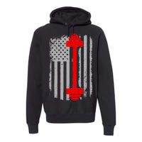 Vintage American Weight Training Flag Premium Hoodie