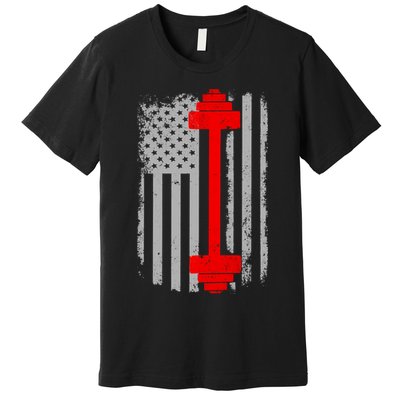 Vintage American Weight Training Flag Premium T-Shirt