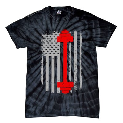 Vintage American Weight Training Flag Tie-Dye T-Shirt