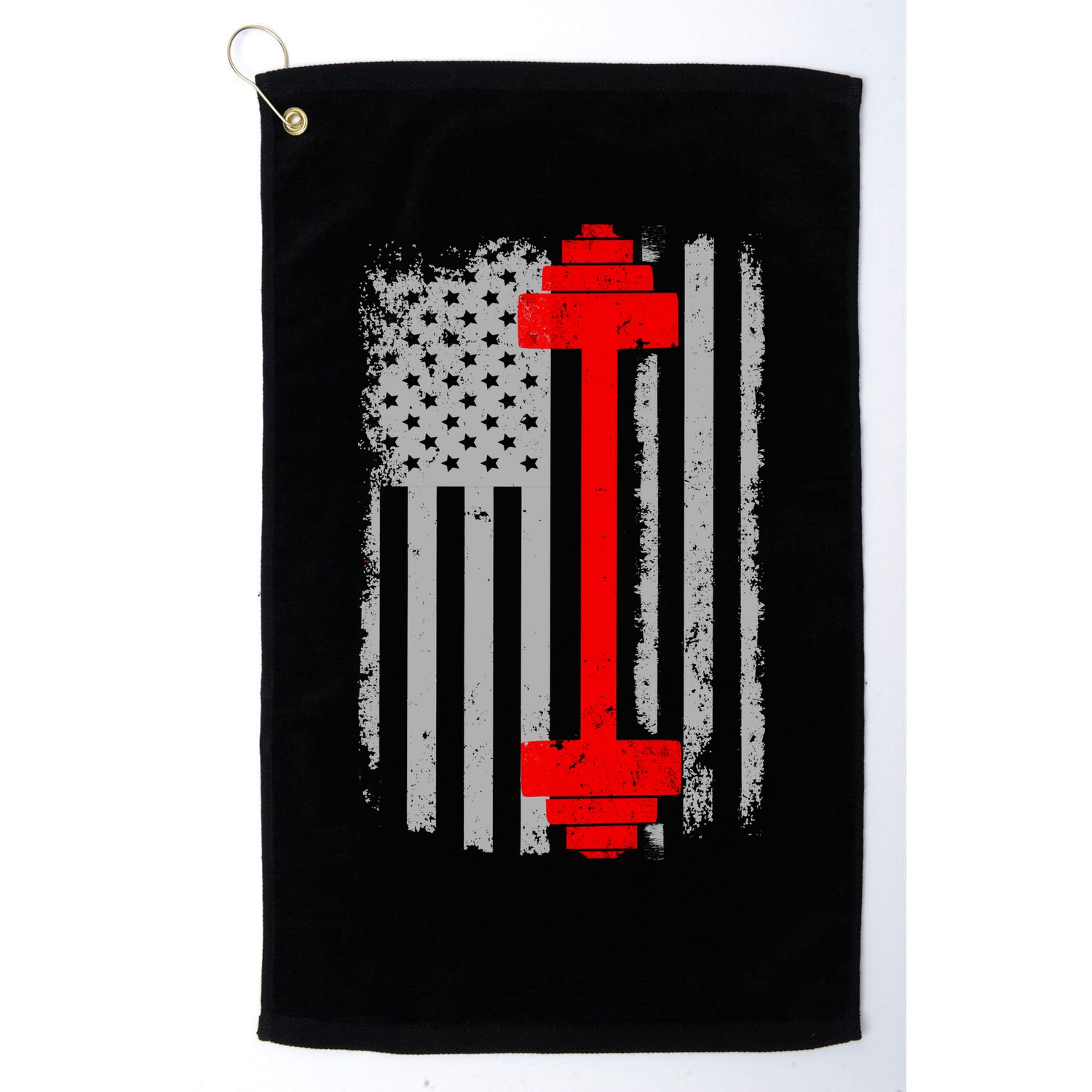 Vintage American Weight Training Flag Golf Towel