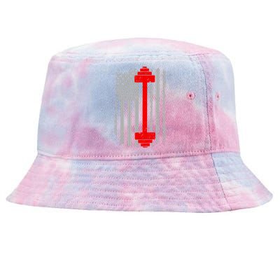 Vintage American Weight Training Flag Tie-Dyed Bucket Hat