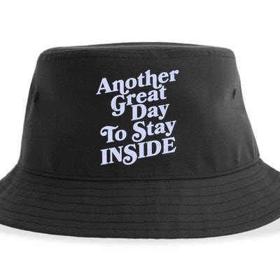 Vintage Another Great Day To Stay Inside Sustainable Bucket Hat