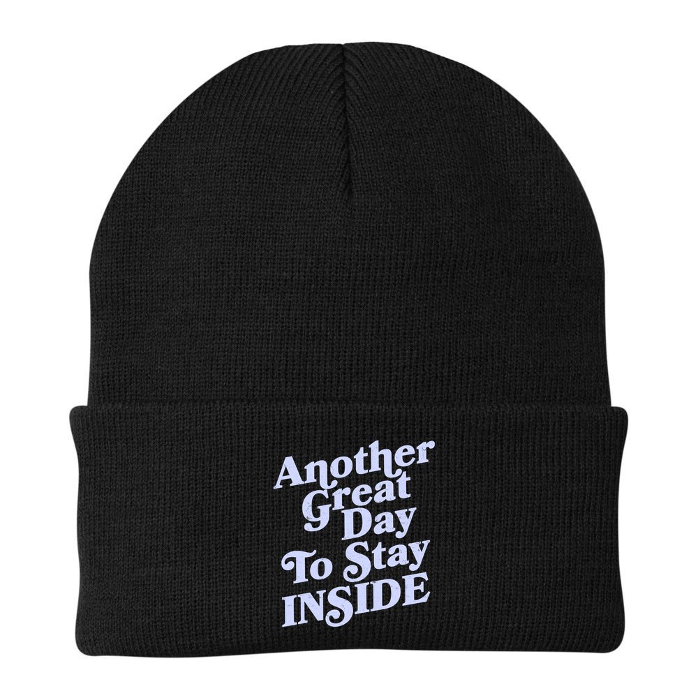 Vintage Another Great Day To Stay Inside Beanie