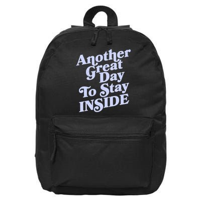 Vintage Another Great Day To Stay Inside 16 in Basic Backpack