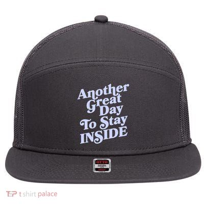 Vintage Another Great Day To Stay Inside 7 Panel Mesh Trucker Snapback Hat