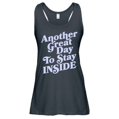 Vintage Another Great Day To Stay Inside Ladies Essential Flowy Tank