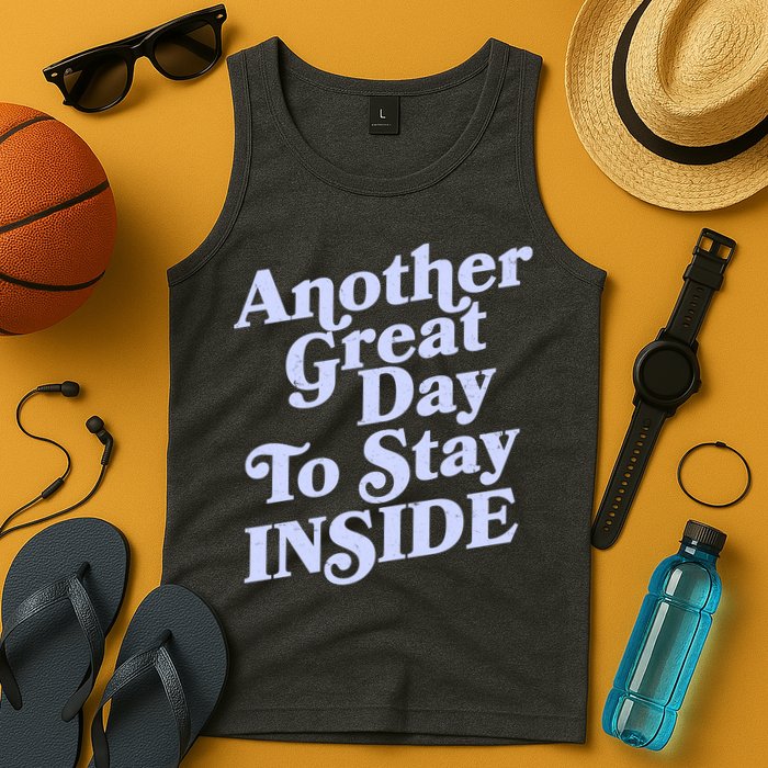 Vintage Another Great Day To Stay Inside Tank Top