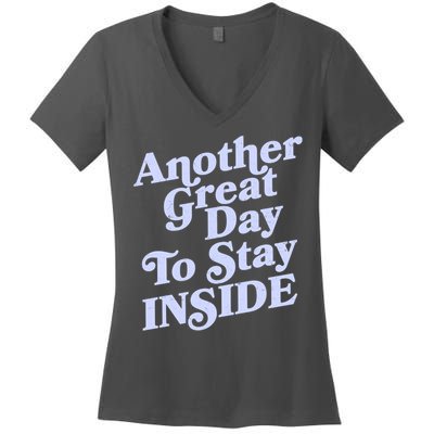 Vintage Another Great Day To Stay Inside Women's V-Neck T-Shirt