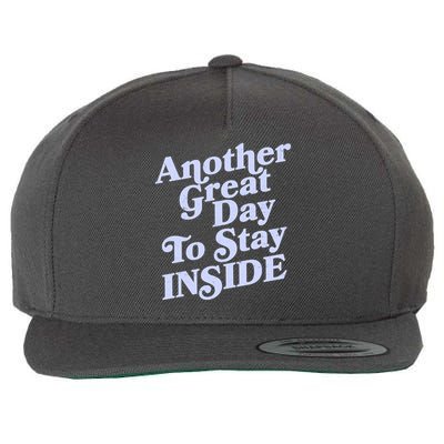 Vintage Another Great Day To Stay Inside Wool Snapback Cap