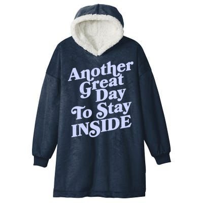 Vintage Another Great Day To Stay Inside Hooded Wearable Blanket