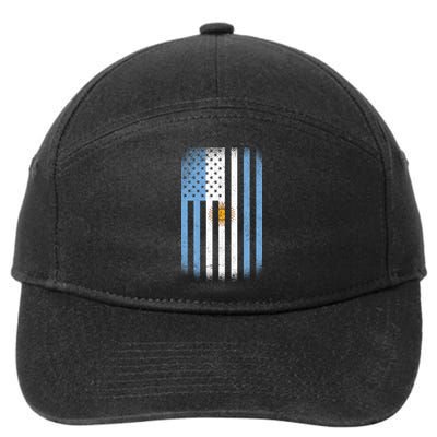 Vintage Argentina Flag 7-Panel Snapback Hat