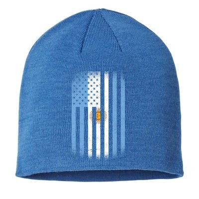 Vintage Argentina Flag Sustainable Beanie