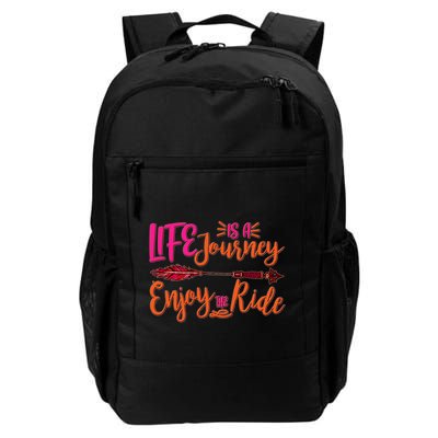Vintage Arrow Life Is A Journey Enjoy The Ride Backpack