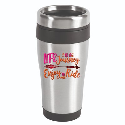 Vintage Arrow Life Is A Journey Enjoy The Ride 16oz Travel Tumbler