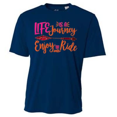 Vintage Arrow Life Is A Journey Enjoy The Ride Cooling Performance Crew T-Shirt