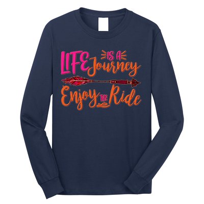 Vintage Arrow Life Is A Journey Enjoy The Ride Long Sleeve Shirt