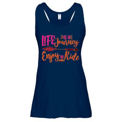 Vintage Arrow Life Is A Journey Enjoy The Ride Ladies Essential Flowy Tank