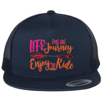 Vintage Arrow Life Is A Journey Enjoy The Ride Flatbill Hat
