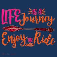 Vintage Arrow Life Is A Journey Enjoy The Ride Flatbill Hat