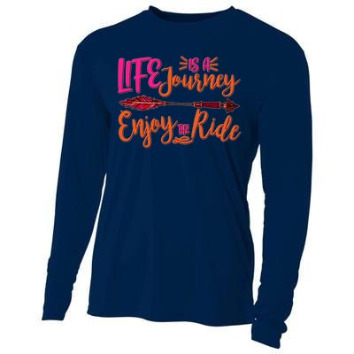 Vintage Arrow Life Is A Journey Enjoy The Ride Cooling Performance Long Sleeve Crew