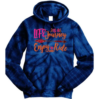 Vintage Arrow Life Is A Journey Enjoy The Ride Tie Dye Hoodie