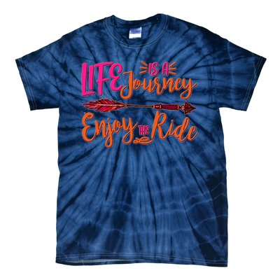 Vintage Arrow Life Is A Journey Enjoy The Ride Tie-Dye T-Shirt