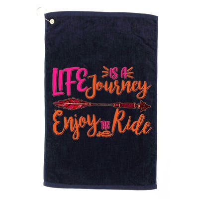 Vintage Arrow Life Is A Journey Enjoy The Ride Golf Towel