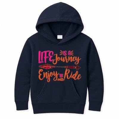 Vintage Arrow Life Is A Journey Enjoy The Ride Kids Hoodie