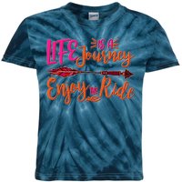 Vintage Arrow Life Is A Journey Enjoy The Ride Kids Tie-Dye T-Shirt