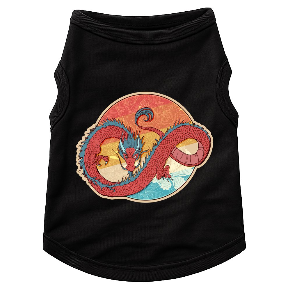 Vintage Asian Dragon Emblem Doggie Tank
