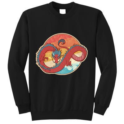 Vintage Asian Dragon Emblem Sweatshirt