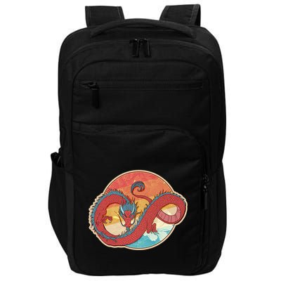 Vintage Asian Dragon Emblem Impact Tech Backpack