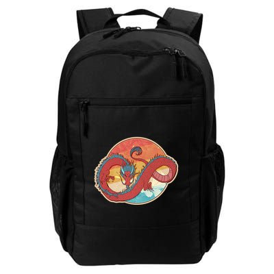 Vintage Asian Dragon Emblem Backpack