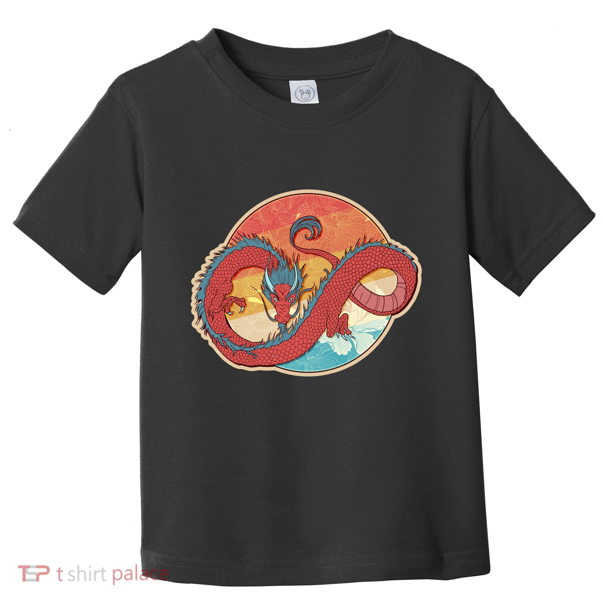 Vintage Asian Dragon Emblem Toddler T-Shirt