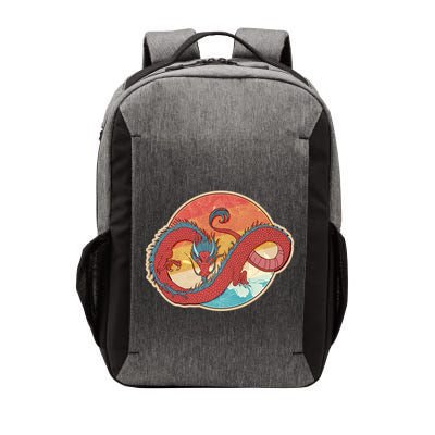 Vintage Asian Dragon Emblem Vector Backpack