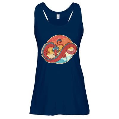 Vintage Asian Dragon Emblem Ladies Essential Flowy Tank