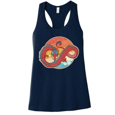 Vintage Asian Dragon Emblem Women's Racerback Tank