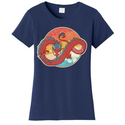 Vintage Asian Dragon Emblem Women's T-Shirt