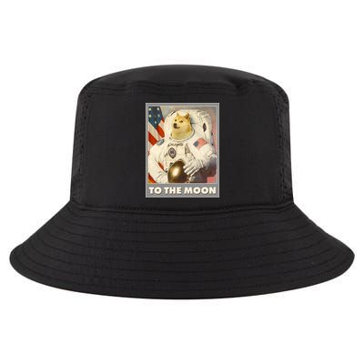 Vintage Astronaut Doge To The Moon Meme Cool Comfort Performance Bucket Hat